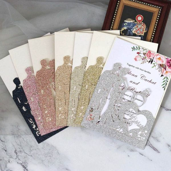 greeting cards 10pcs/set glitter laser cut ring wedding invitations card party supplies
greeting cards 10pcs/set glitter laser cut ring wedding invitations card party supplies