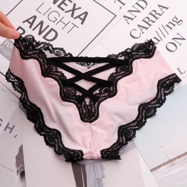 out thongs lace crotch silk women underwear solid soft string panties briefs girls bandage deign lingerie, Black;pink
out thongs lace crotch silk women underwear solid soft string panties briefs girls bandage deign lingerie, Black;pink