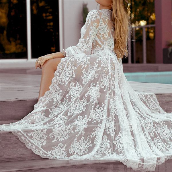 paris girl tunics for beach long lace beach dress women swim cover up plus size saida de praia robe de plage kaftan cover, White;black
paris girl tunics for beach long lace beach dress women swim cover up plus size saida de praia robe de plage kaftan cover, White;black