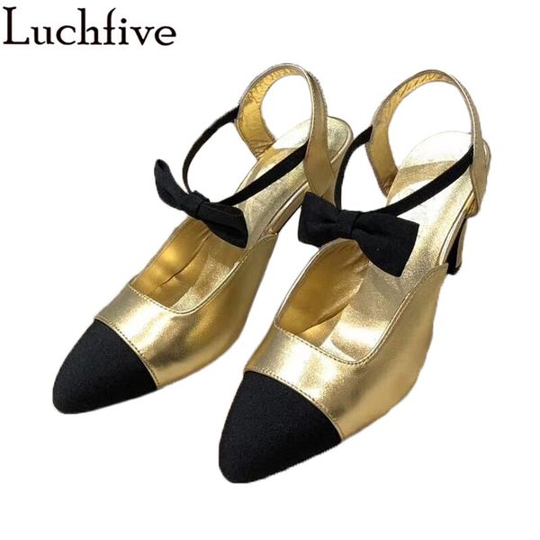 new ankle strap bowknot high heel sandals women gold black round toe splicing design gladiator sandals summer brand dress shoes
new ankle strap bowknot high heel sandals women gold black round toe splicing design gladiator sandals summer brand dress shoes