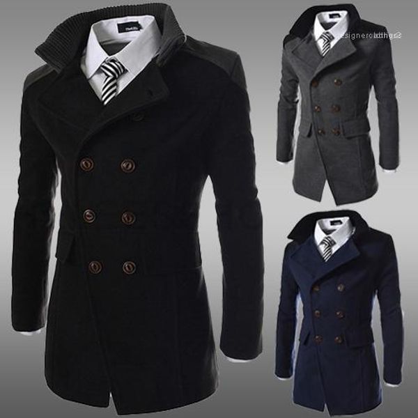 designer coats fashion lapel neck thick winter mens coat double breasted long sleeve mens cloth mens, Black
designer coats fashion lapel neck thick winter mens coat double breasted long sleeve mens cloth mens, Black