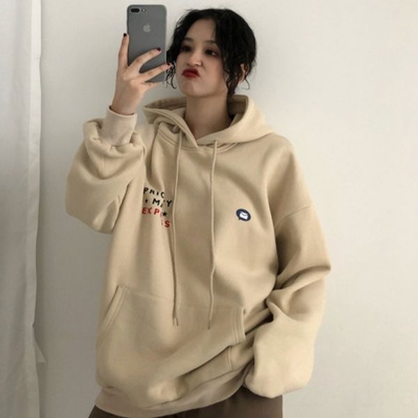 autumn and clothing korean style loose lazy style letters plus velvet thickened mid-length hooded super wear winter women's wearcoat wi, Black
autumn and clothing korean style loose lazy style letters plus velvet thickened mid-length hooded super wear winter women's wearcoat wi, Black