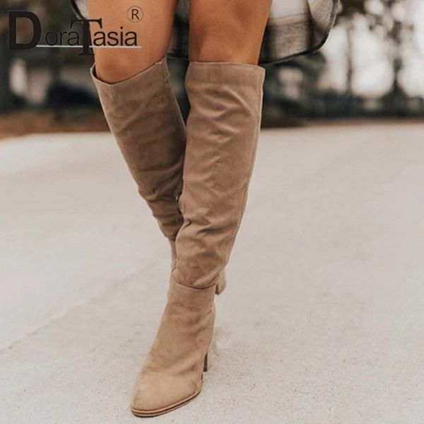 doratasia female designer new mid calf fashion boots autumn winter zipper boots women high heels solid shoes woman, Black
doratasia female designer new mid calf fashion boots autumn winter zipper boots women high heels solid shoes woman, Black