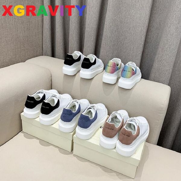 xgravity 2020 colorful rainbow sneakers fashion ladies casual thick sole running shoes elegant comfortable woman genuine leather, Black
xgravity 2020 colorful rainbow sneakers fashion ladies casual thick sole running shoes elegant comfortable woman genuine leather, Black