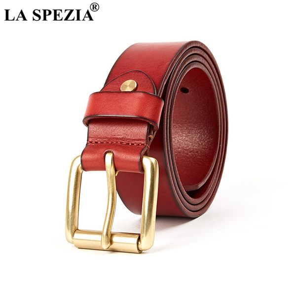 la spezia cowskin leather belts for men casual belt red pin buckle genuine leather male belt accessories 115cm, Black;brown
la spezia cowskin leather belts for men casual belt red pin buckle genuine leather male belt accessories 115cm, Black;brown