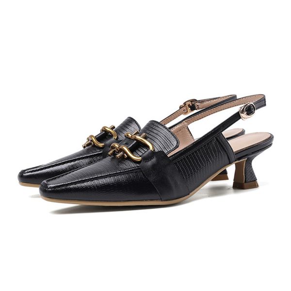 genuine cow leather shoes women medium heel slingback pumps designer pointed toe kitten heels ladies dress office shoes 41 42, Black
genuine cow leather shoes women medium heel slingback pumps designer pointed toe kitten heels ladies dress office shoes 41 42, Black