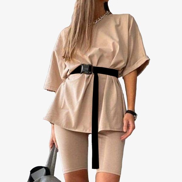 casual solid new women's two piece suit including belt solid color home loose sports fashion leisure suit summer 2020 2piece set, White;red
casual solid new women's two piece suit including belt solid color home loose sports fashion leisure suit summer 2020 2piece set, White;red