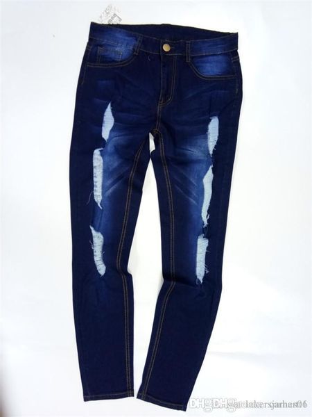 casual solid color slim fit pants wild homme jeans men designer hole jeans new fashion, Blue
casual solid color slim fit pants wild homme jeans men designer hole jeans new fashion, Blue
