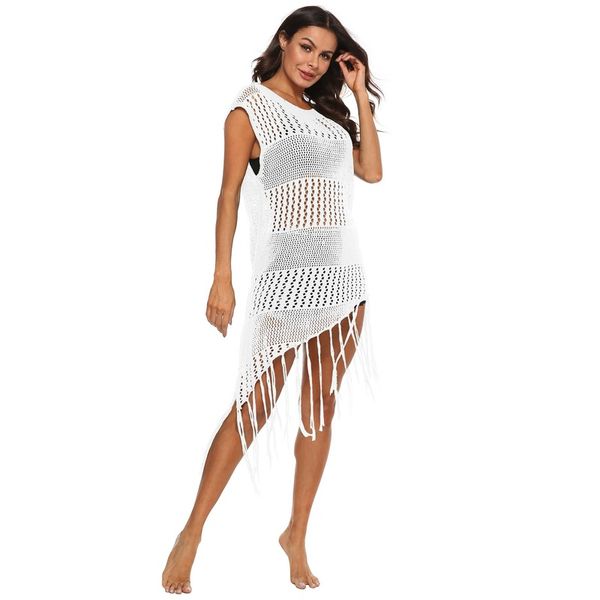 women's swimwear casual womens beach cover-ups plus size tassel summer women cover-up female solid sleeveless, White;black
women's swimwear casual womens beach cover-ups plus size tassel summer women cover-up female solid sleeveless, White;black