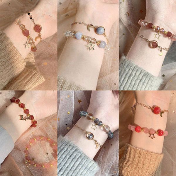 cute girl bracelet natural strawberry crystal opal lucky for women moonstone bead gold charms bangles star moonjewelry gifts, Golden;silver
cute girl bracelet natural strawberry crystal opal lucky for women moonstone bead gold charms bangles star moonjewelry gifts, Golden;silver