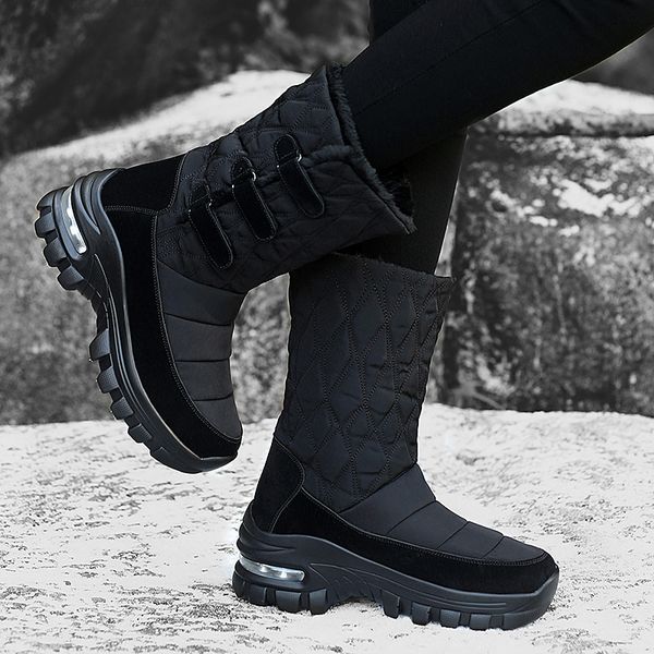 2020 women's shoes snow boots ladies winter flock warm boots waterproof non-slip middle tube platform outside shoes botas, Black
2020 women's shoes snow boots ladies winter flock warm boots waterproof non-slip middle tube platform outside shoes botas, Black
