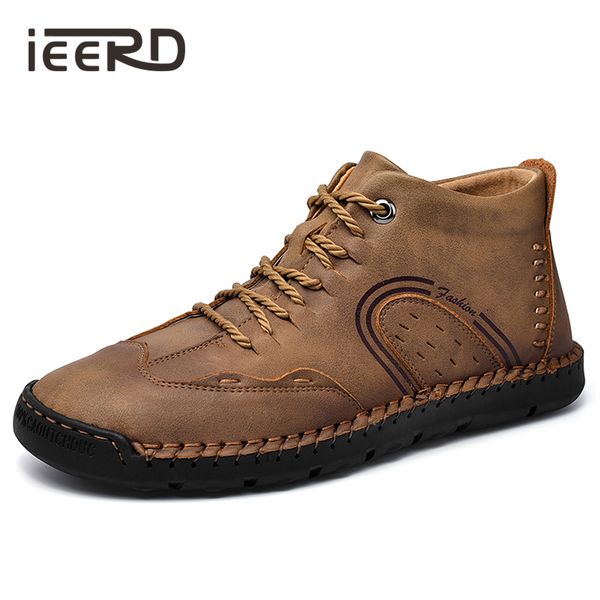 large size fashion casual men boots soft split leather boots men handmade famous ankle casual footwear, Black 
large size fashion casual men boots soft split leather boots men handmade famous ankle casual footwear, Black
