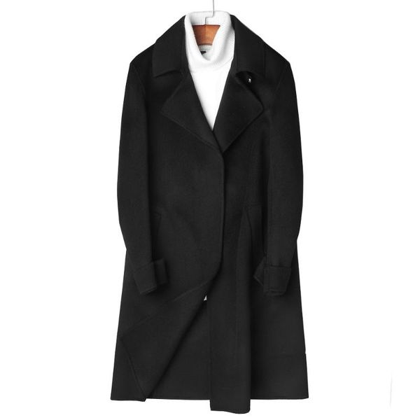 men's wool & blends real sheep men long overcoat slim woolen hand sewed turn down collar tench casual style fashion black coat
men's wool & blends real sheep men long overcoat slim woolen hand sewed turn down collar tench casual style fashion black coat