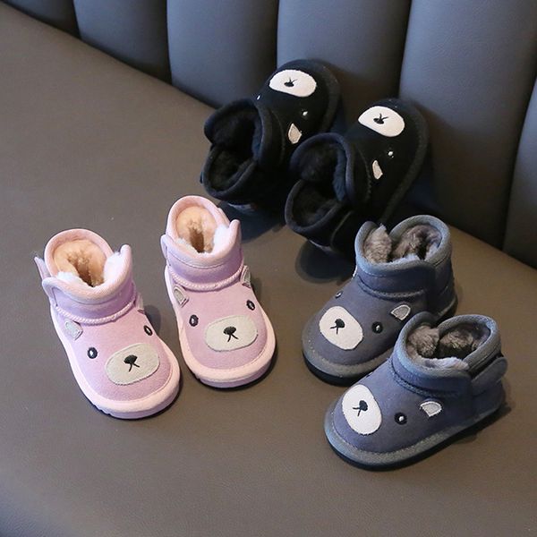 1-4years infant baby snow boots genuine suede leather cartoon design winter boots light-weight soft plush cotton shoes footwear, Black;grey
1-4years infant baby snow boots genuine suede leather cartoon design winter boots light-weight soft plush cotton shoes footwear, Black;grey