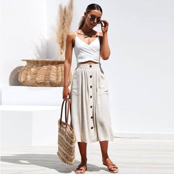 sale womens summer 2020 ropa mujer casual high waist line button mid-calf skirt woman retro empire a-line mori girl skirt d30, Black
sale womens summer 2020 ropa mujer casual high waist line button mid-calf skirt woman retro empire a-line mori girl skirt d30, Black