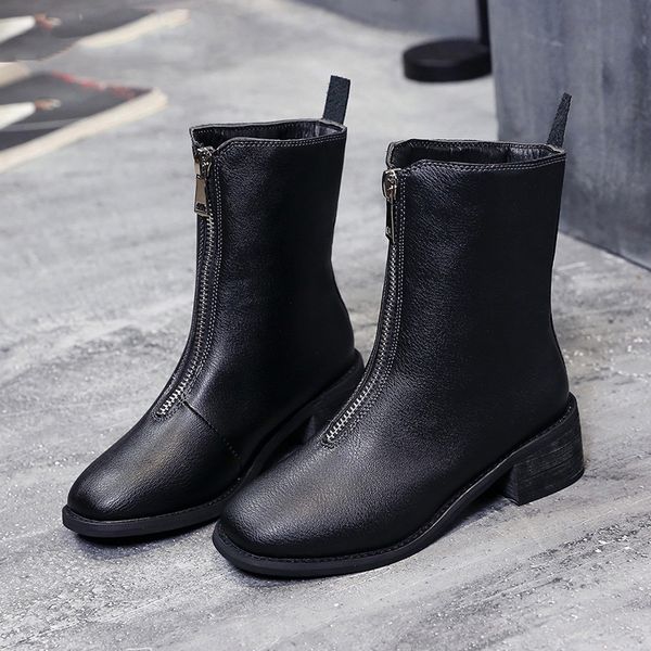 2020 winter new female retro booties ladies casual comfortable snow boots women's fashion pu zip black boots
2020 winter new female retro booties ladies casual comfortable snow boots women's fashion pu zip black boots