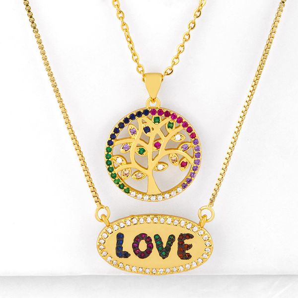 zhongvi multicolor tree of life cz necklaces for women paved gold filled love letter necklaces zirconia rainbow jewelry, Silver
zhongvi multicolor tree of life cz necklaces for women paved gold filled love letter necklaces zirconia rainbow jewelry, Silver