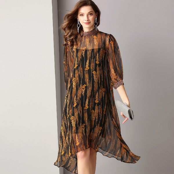 golden floral silk dresses women natural 2020 summer brand long casual office work dress plus size loose fashion dropship, Black;gray
golden floral silk dresses women natural 2020 summer brand long casual office work dress plus size loose fashion dropship, Black;gray