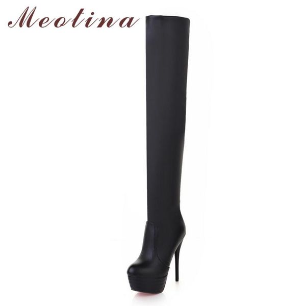 meotina thigh high boots women shoes winter extreme high heel over the knee boots platform thin heel long lady 33-43, Black
meotina thigh high boots women shoes winter extreme high heel over the knee boots platform thin heel long lady 33-43, Black