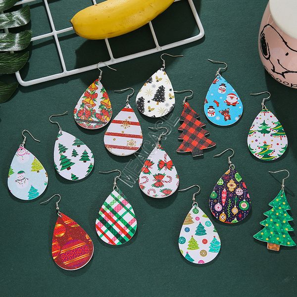 girls women pu leather earrings designers christmas tree bell christmas hat polka dot waterdrop earrings deer head long drop earrings d9209, Black;white
girls women pu leather earrings designers christmas tree bell christmas hat polka dot waterdrop earrings deer head long drop earrings d9209, Black;white