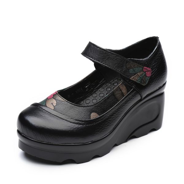 spring and autumn national wind shallow single shoes women's wedges thick-soled casual middle-aged square dance shoes, Black
spring and autumn national wind shallow single shoes women's wedges thick-soled casual middle-aged square dance shoes, Black