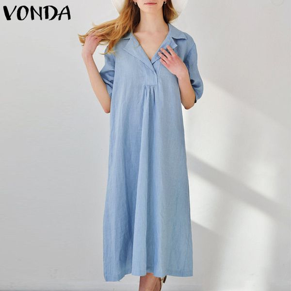 2020 vonda maternity dress women cotton loose lapel short sleeve dresses summer v neck solid color beach pregnancy sundress, White
2020 vonda maternity dress women cotton loose lapel short sleeve dresses summer v neck solid color beach pregnancy sundress, White