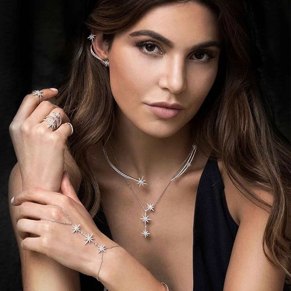 uilz european white gold color star shape adjustable cubic zircon bracelet for woman wedding anniversary fashion jewelry, Black
uilz european white gold color star shape adjustable cubic zircon bracelet for woman wedding anniversary fashion jewelry, Black