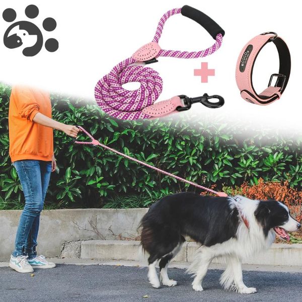 personalized dog collar leash set large small dogs leash with sponge handle pet puppy custom collar for dog name collars
personalized dog collar leash set large small dogs leash with sponge handle pet puppy custom collar for dog name collars