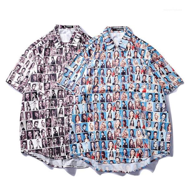 mens casual shirts with buttons fashion street style clothes vintage printed mens designer shirts cardigan short sleeve loose, White;black
mens casual shirts with buttons fashion street style clothes vintage printed mens designer shirts cardigan short sleeve loose, White;black