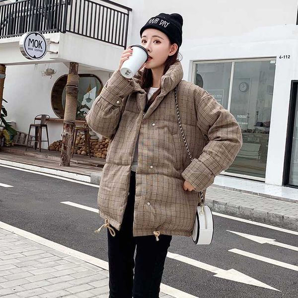 button female short cotton plaid long woman coats 2020 loose korean camel warm bread thick office winter covered puffe parka, Black
button female short cotton plaid long woman coats 2020 loose korean camel warm bread thick office winter covered puffe parka, Black