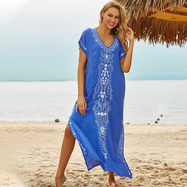 women's swimwear 2021 indie folk embroidered v-neck short sleeve summer beach straight dress cotton tunic women beachwear swimsuit cove, White;black
women's swimwear 2021 indie folk embroidered v-neck short sleeve summer beach straight dress cotton tunic women beachwear swimsuit cove, White;black