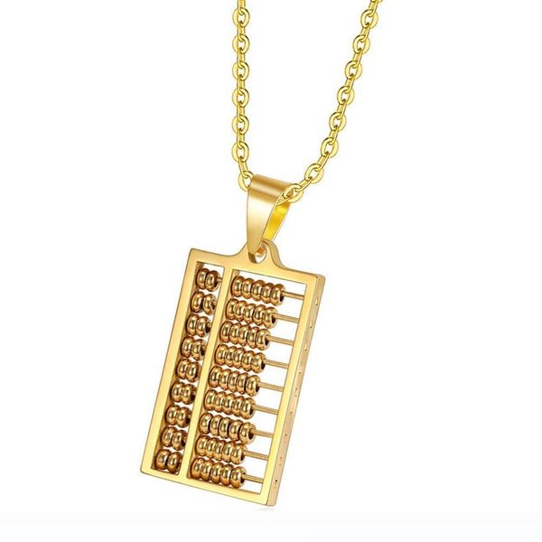 gold silver pendant with chain chinese ancient counting abacus titanium steel stainless steel pendant necklace ladies creative personality n
gold silver pendant with chain chinese ancient counting abacus titanium steel stainless steel pendant necklace ladies creative personality n