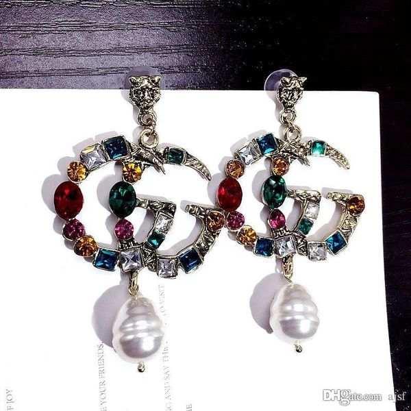 fashion earrings pearl rhinestone letter designer earrings luxury earrings for women jewelry ing, White
fashion earrings pearl rhinestone letter designer earrings luxury earrings for women jewelry ing, White