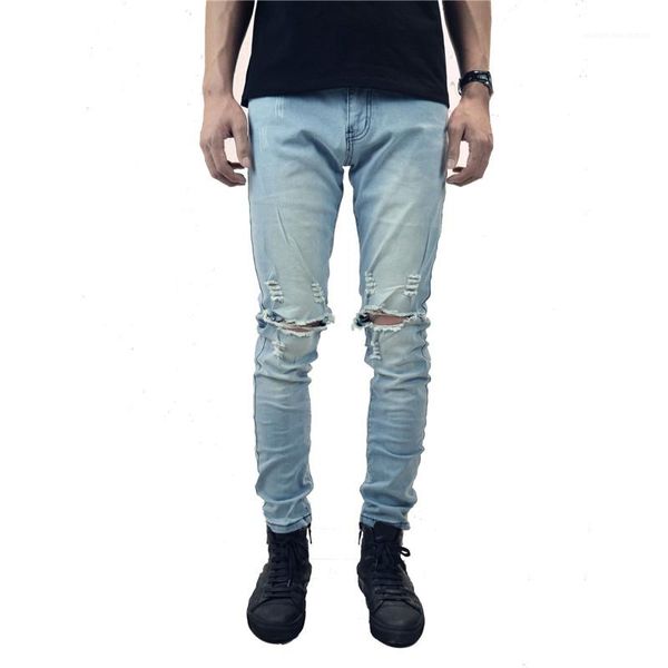 mens pencil pants fashion washed hole long pants casual skinny vintage jeans male apparel designer solid color, Blue
mens pencil pants fashion washed hole long pants casual skinny vintage jeans male apparel designer solid color, Blue