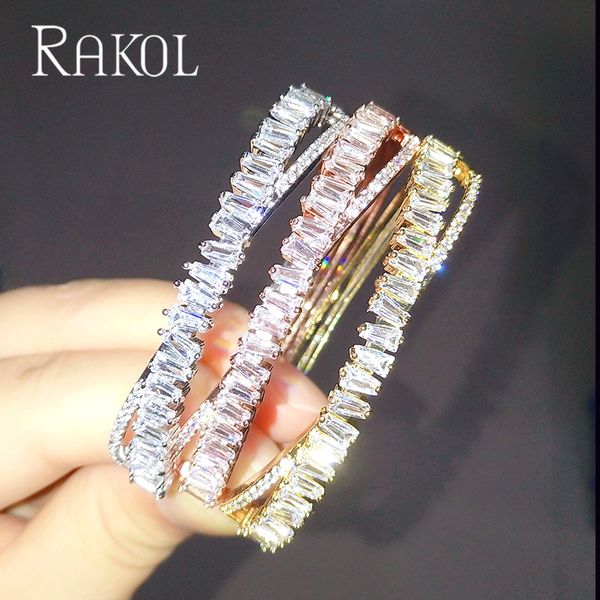 rakol dubai luxury cubic zircon bridal wedding bangle for women rose gold color crystal x shape jewelry, Black
rakol dubai luxury cubic zircon bridal wedding bangle for women rose gold color crystal x shape jewelry, Black