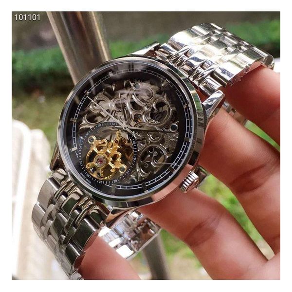 2020 40mm watches automatic mechanical flywheel luxury designer de mens stainless steel movement watch wristwatches montre skeleton lux oils, Slivery;brown
2020 40mm watches automatic mechanical flywheel luxury designer de mens stainless steel movement watch wristwatches montre skeleton lux oils, Slivery;brown