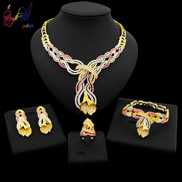 yulaili design dubai gold jewelry sets for women charm choker earrings female party gifts wedding bridal jewellery, Black
yulaili design dubai gold jewelry sets for women charm choker earrings female party gifts wedding bridal jewellery, Black