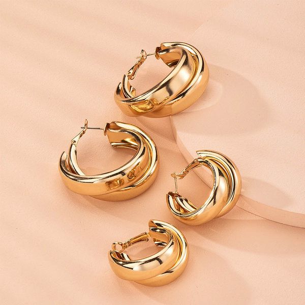 hoop & huggie 2021 trendy ins gold double layers round minimalist minimalism earrings korean fashion chic women party jewelry, Golden;silver
hoop & huggie 2021 trendy ins gold double layers round minimalist minimalism earrings korean fashion chic women party jewelry, Golden;silver