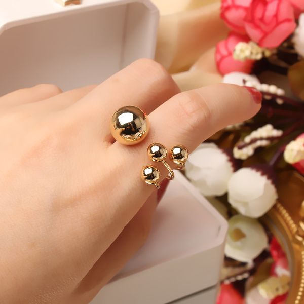 south korea new design fashion jewelry metal style round beads design sense female open index finger ring, Golden;silver
south korea new design fashion jewelry metal style round beads design sense female open index finger ring, Golden;silver