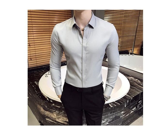 color shirts male lapel neck long sleeve slim homme casual skinny clothing fashion apparel mens designer solid, White;black
color shirts male lapel neck long sleeve slim homme casual skinny clothing fashion apparel mens designer solid, White;black