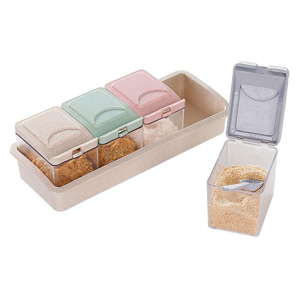 lid seasoning box wheat straw base spice jar sugar kitchen storage container 
lid seasoning box wheat straw base spice jar sugar kitchen storage container