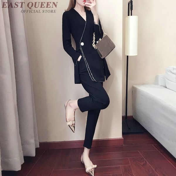 women's two piece pants spring women suits full sleeve deep v-neck elegant formal and high waist full-length bottoms 2 pieces 3457 f, White
women's two piece pants spring women suits full sleeve deep v-neck elegant formal and high waist full-length bottoms 2 pieces 3457 f, White
