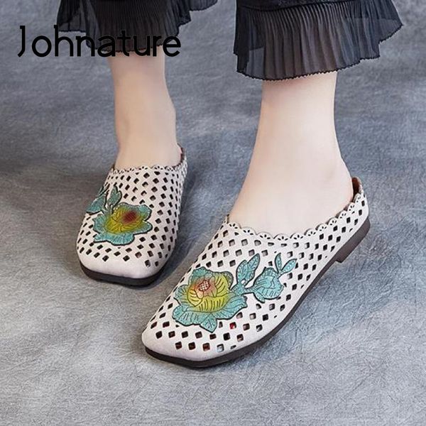 johnature slippers women shoes 2020 new summer genuine leather flat with slides outside wear sewing flower ladies slippers, Black
johnature slippers women shoes 2020 new summer genuine leather flat with slides outside wear sewing flower ladies slippers, Black