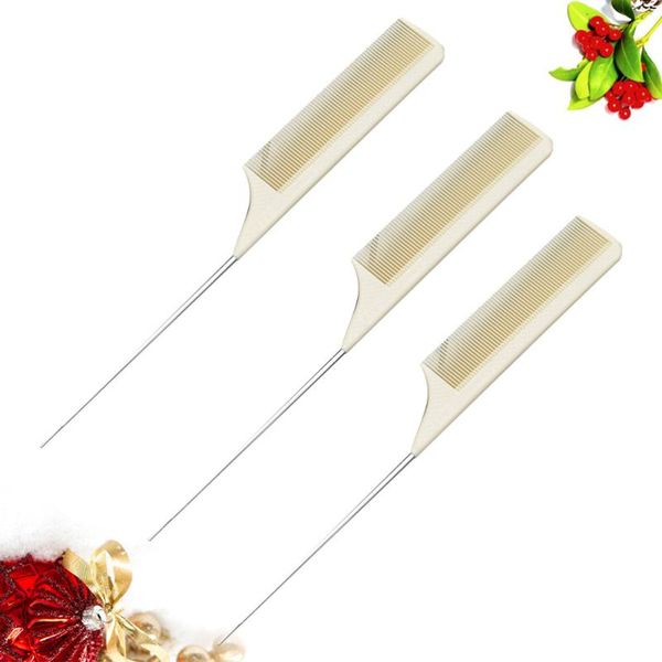 3pcs professional haircutting comb anti-static picking comb portable updo hair steel needle tail nail special hairdres, Silver
3pcs professional haircutting comb anti-static picking comb portable updo hair steel needle tail nail special hairdres, Silver