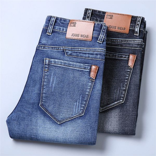 men jeans stretch straight slim fit blue men's jeans classic denim casual pants long trousers,816
men jeans stretch straight slim fit blue men's jeans classic denim casual pants long trousers,816