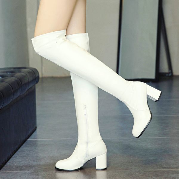 boots fashion knee high women's winter thick heels long round zipper spring autumn shoes woman black white
boots fashion knee high women's winter thick heels long round zipper spring autumn shoes woman black white