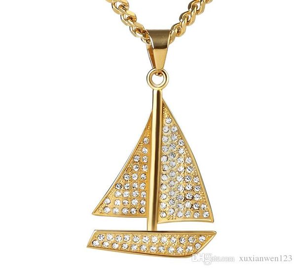 hip hop bling iced out crystal sailing necklaces & pendant gold 316l stainless steel dog tag necklace for men jewelry, Silver
hip hop bling iced out crystal sailing necklaces & pendant gold 316l stainless steel dog tag necklace for men jewelry, Silver