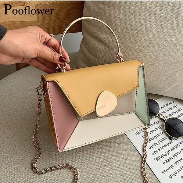 pooflower fashion panelled patchwork mini chains shoulder bag for women pu leather crossbody bag lady purse handbag sac zh139
pooflower fashion panelled patchwork mini chains shoulder bag for women pu leather crossbody bag lady purse handbag sac zh139