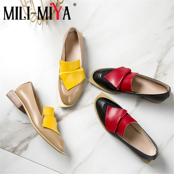 mili-miya fashion design women full genuine leather pumps slip-on mixed color square heels office&career shoes plus size 34-41, Black
mili-miya fashion design women full genuine leather pumps slip-on mixed color square heels office&career shoes plus size 34-41, Black
