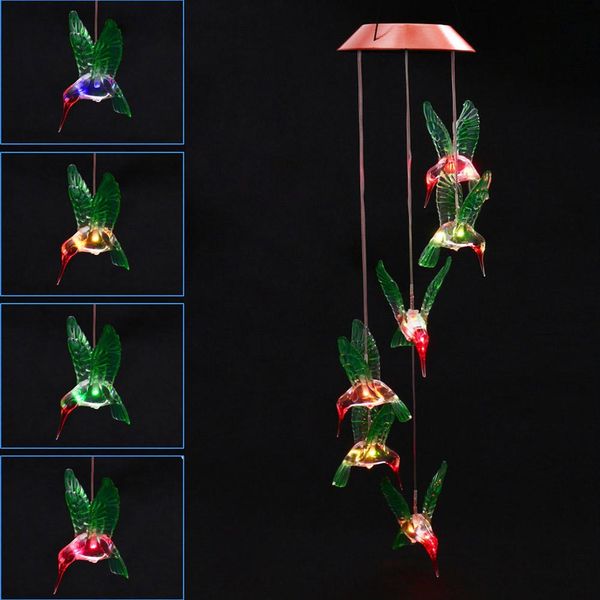 cgjxsfashion wind chime led light solar changing color hummingbird hanging lawn yard garden home decoration
cgjxsfashion wind chime led light solar changing color hummingbird hanging lawn yard garden home decoration